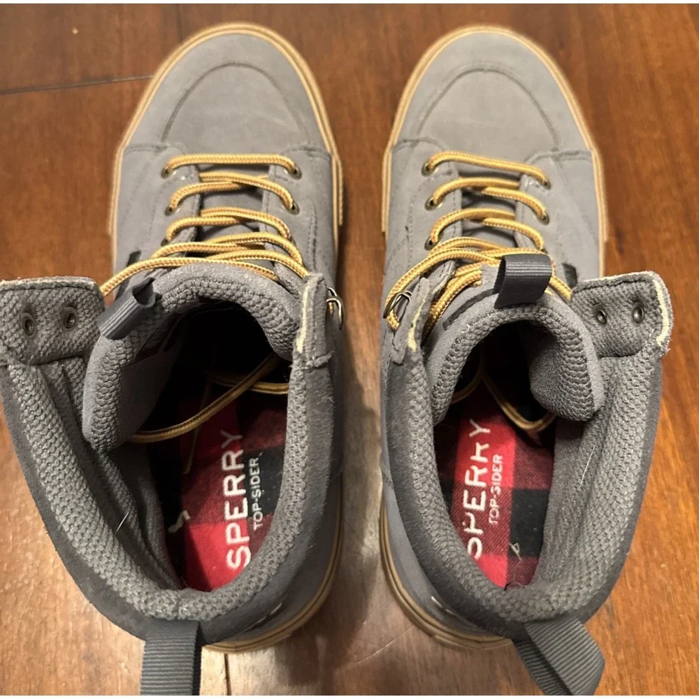 Sperry Waterproof High Top Boot Mens Size 9 Gray Lace Up Casual Sneaker STS23708